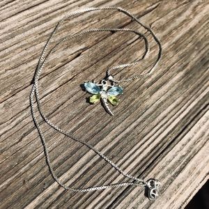 Silver Dragonfly Necklace